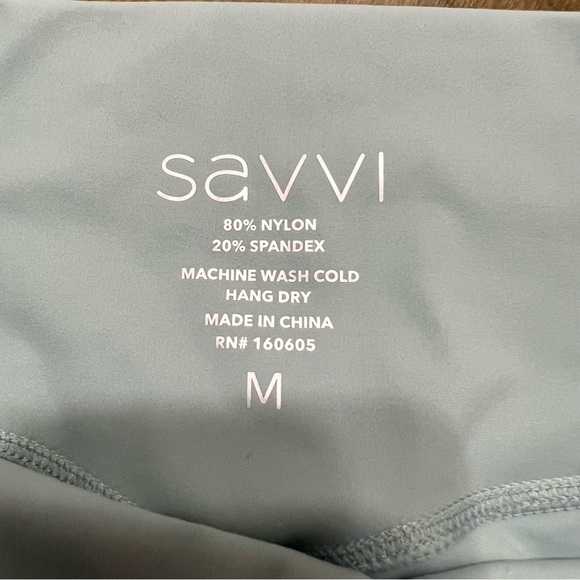 Savvi Green Leggings Workout Gym Athletic Pants M - Picture 7 of 9